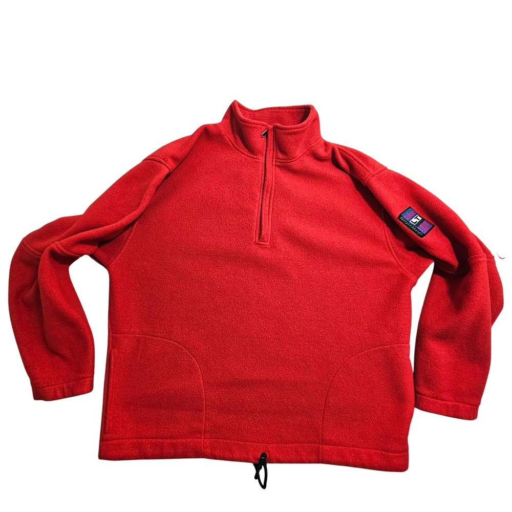 Gap Fleece Quarter Zip Pullover Large‎ Red Alpine LT Series Vintage 90s Patch